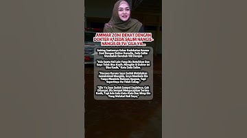 AMMAR ZONI DEKAT DENGAN DOKTER K, ZEDA SALIM NANGIS-NANGIS DI TV: GILA YA.. #shortvideo #news #fyp