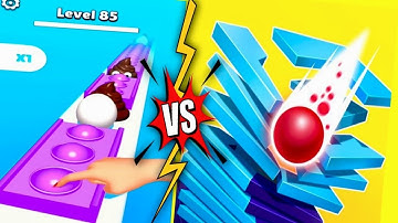Two Games, One Crazy Moment 🤯💥 | Pop Run 3D 🆚 Stack Ball 3D #shorts#Viral#game 