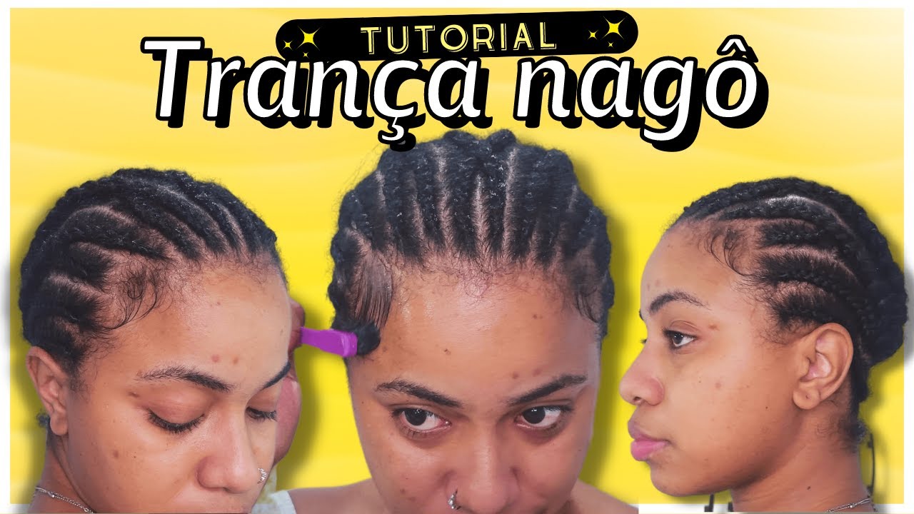 COMO FAZER TRANÇA NAGÔ SOZINHA | TRANÇA BASE PARA CROCHET BRAIDS