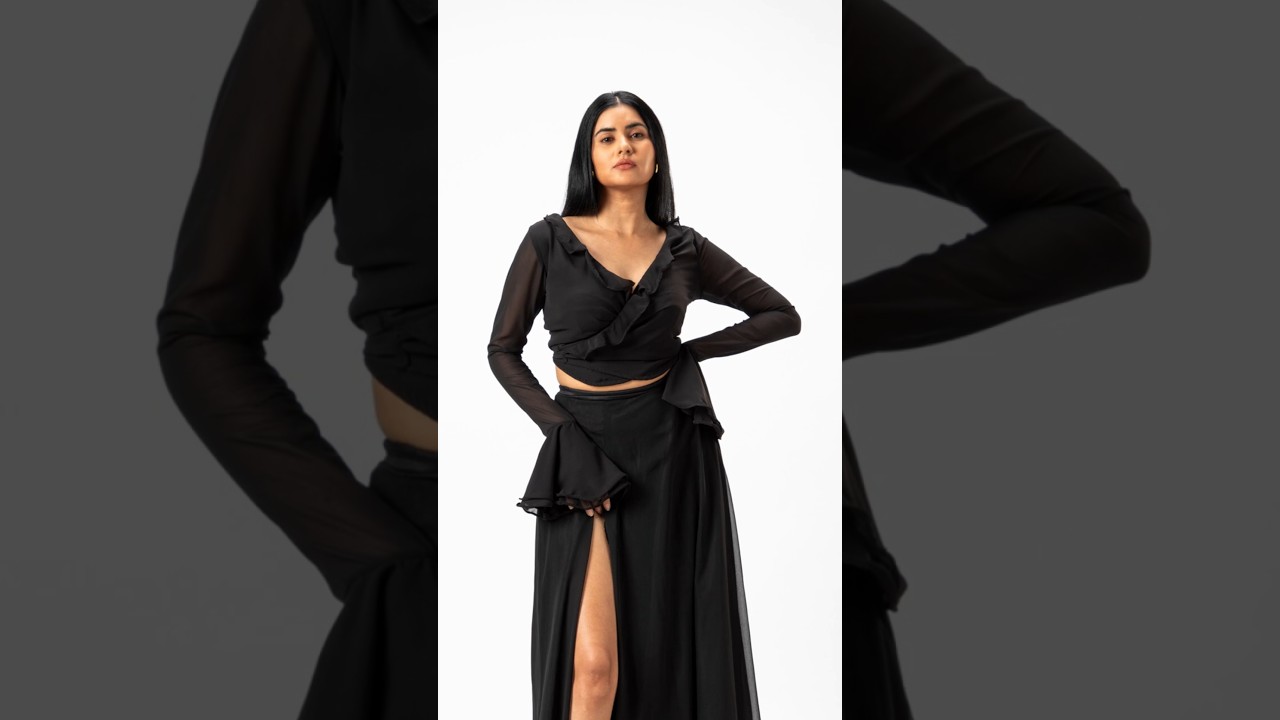 Black Ebony Wrap Top | Best Women Fashion Wear | Itasavi 