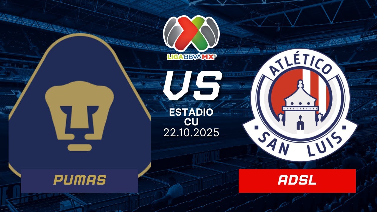 🎥 PUMAS vs ATLÉTICO SAN LUIS EN VIVO | Jornada 14 Liga MX Apertura 2025 ...