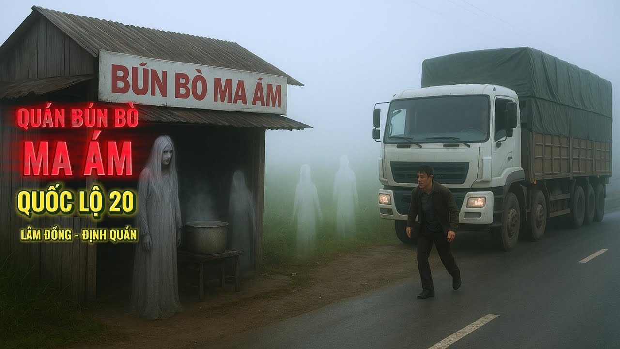 Quán Bún Bò Ma Ám Trên Quốc Lộ 20 Lâm Đồng - Định Quán: Truyện Ma Tài Xế Đường Dài | Truyện Kể Đêm