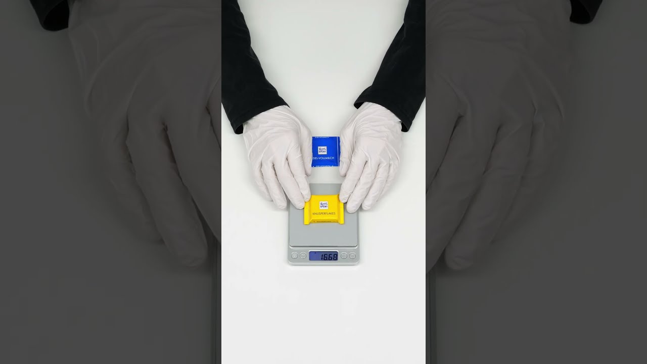 Ritter Sport Mini - Knusperflakes - 16.67g - Weight Checking - YouTube