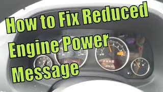 P2101 Reduced Engine Power Message  