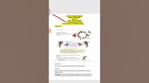 NCERT/ class 4th / maths / carts and Wheels / games with circle