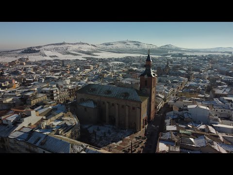 El impresionante vídeo a vista de pájaro de Herencia después de la nevada provocada por 'Filomena'