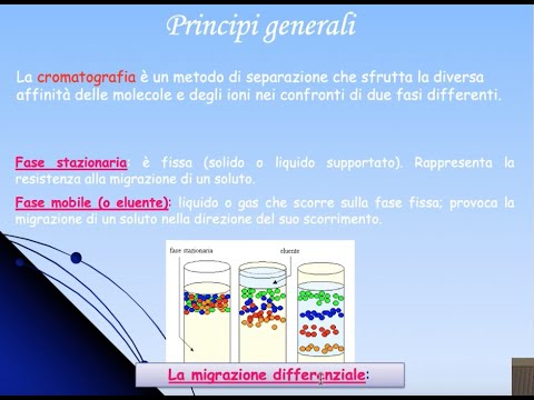 Cromatografia Lezione 1/4 - Principi generali, classificazione e meccanismi chimico fisici