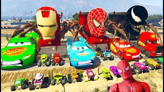 GTA V SPIDERMAN 2 FIVE NIGHTS Epic New Stunt Race For Car Racing Challenge by Trevor and Shark #777