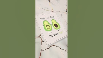 Cute DIY Card 🥑🎀 #youtubeshorts #diy #shortsfeed #shortsvideo #shortsviral #shorts #trending #song