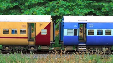 ICF BLUE COUPLING ICF UTKRISHT EXP | BUMPY RAILROAD | RAILWORKS 3 | INDIAN TRAIN SIMULATOR | TRAIN