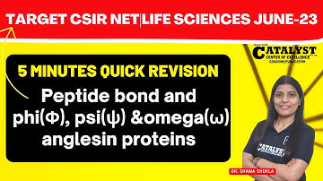 Last min quick revision|Peptide bond and phi psi angles in proteins|Target CSIR-NET LIFE SC JUNE 23
