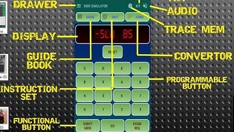 microprocessor 8085 programing in 8085 simulator in android app