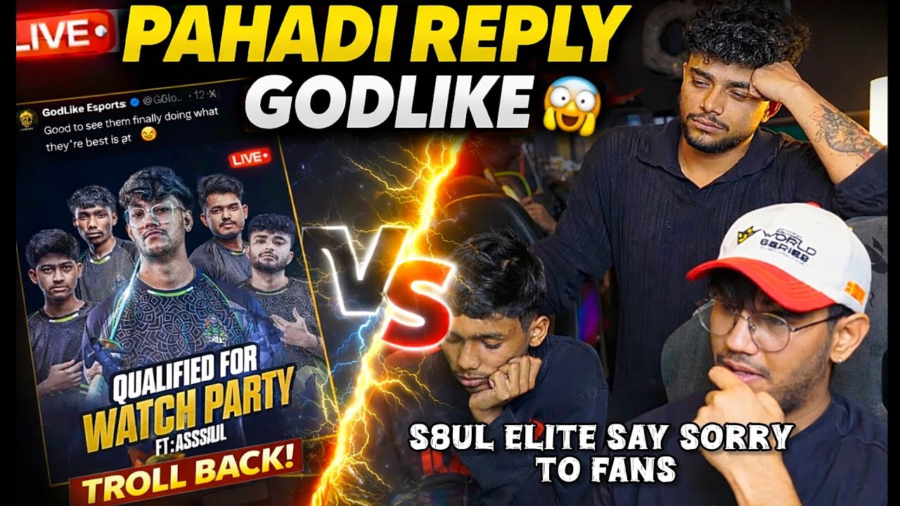 Pahadi Finally Responds To GodLike Tweet 😱 S8UL vs GodLike Drama 