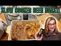 SLOW COOKER ROAST MADE WITH BEER! EASY CROCK POT DINNER!