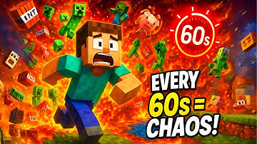 Minecraft But RANDOM CHAOS happens every 60 seconds....