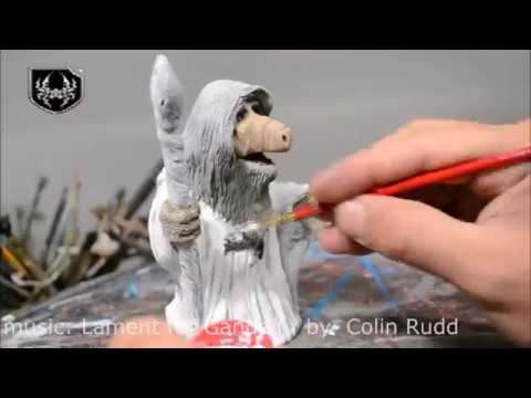 GandAlf (polymer clay figure paint sesion)