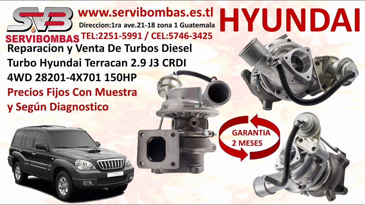 Reparacion De Turbo Hyundai Terracan 2 9 J3 CRDI 4WD 28201 4X701 150HP reparacion-de-turbo-hyundai-terracan-2-9-j3-crdi-4wd-28201-4x701-150hp