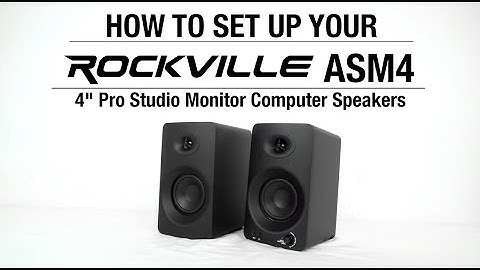 How to set up your Pair Rockville ASM4 4" Pro Studio Monitor Computer Speakers w/Bluetooth+Optical