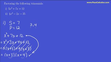 Precalculus  - Factoring Trinomials 2