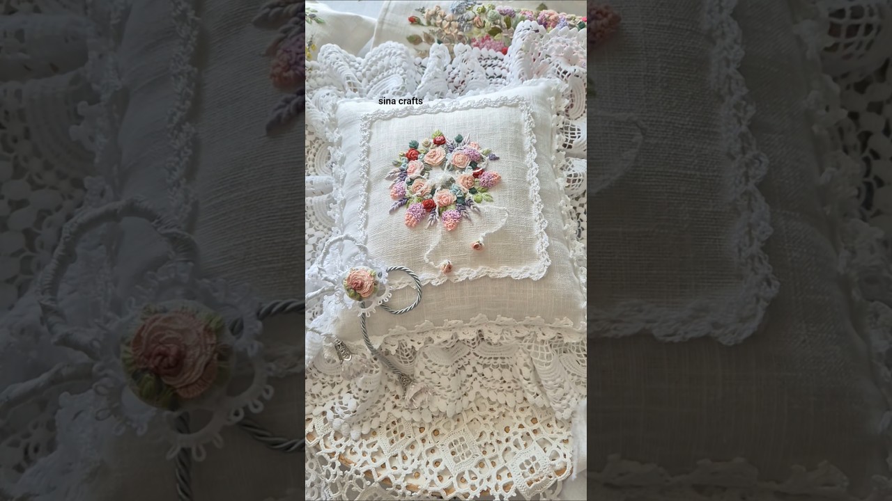 WEDDING EMBROIDERY RING PILLOW ETSY SHOP UPDATE