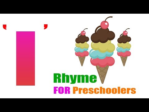 I Rhyme For Preschoolers || I for Ice Cream Rhyme for Kids | The letter I Song for children