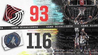 Portland Trail Blazers 93, Minnesota Timberwolves 116 | Game Highlights | Jan 12, 2024