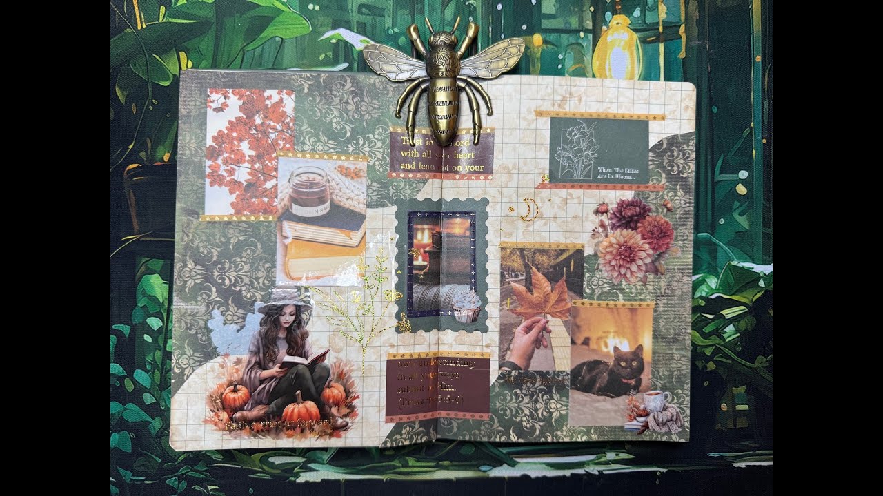 Scrapbooking and Matcha Tea Making ASMR (Basic ASMR, inaudible whispers, clicking, tapping)