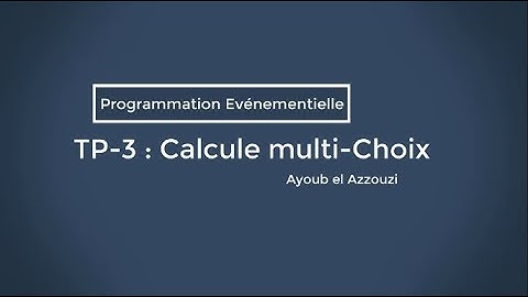 Programmation Événementielle-C# | TP-3 : Calcule en multiChoix - radioButton
