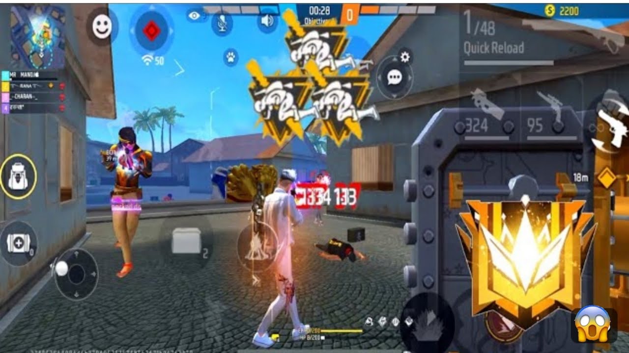 Garena- Cs Ranked Gameplay || 1 vs 4 clutch || Maurya Gamer ff YT - YouTube