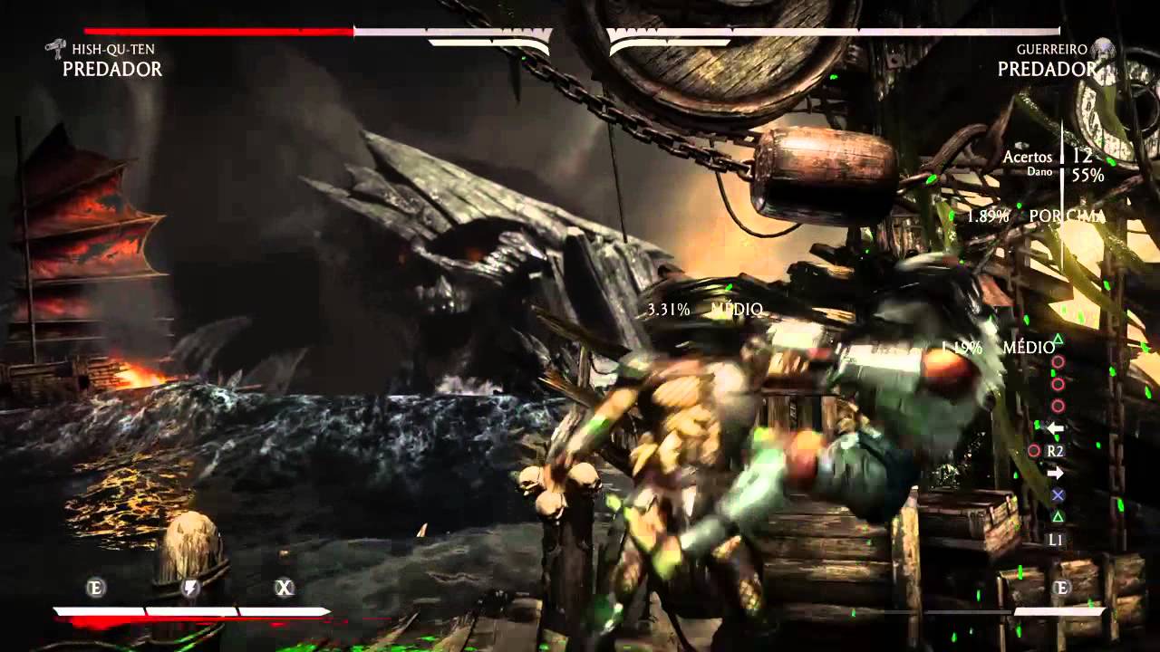 Mortal Kombat X kombo Predador autodestruição 61 2 bar YouTube