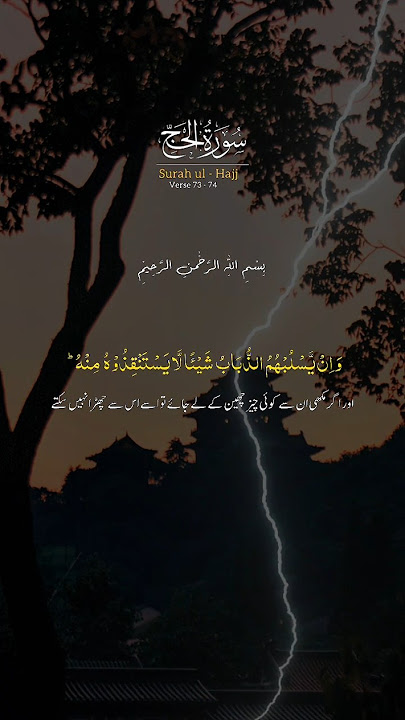 Surat Al-Hajj ayat (73-74) 🥀 #islamicvideo #foryourpage  #zaraofficial12145 #fypシ゚viral #viralshort