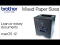 Printing loan or notary from your Brother printer – macOS12 and below