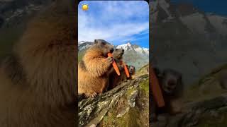 MUNCHERS eating Carrots 🥕 🦫#shortvideo 🥕🦫#positivevibes 🥕🦫
