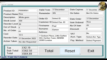How to Create a Stock Management System using Microsoft Access in Visual C++ - Part 3 of 3