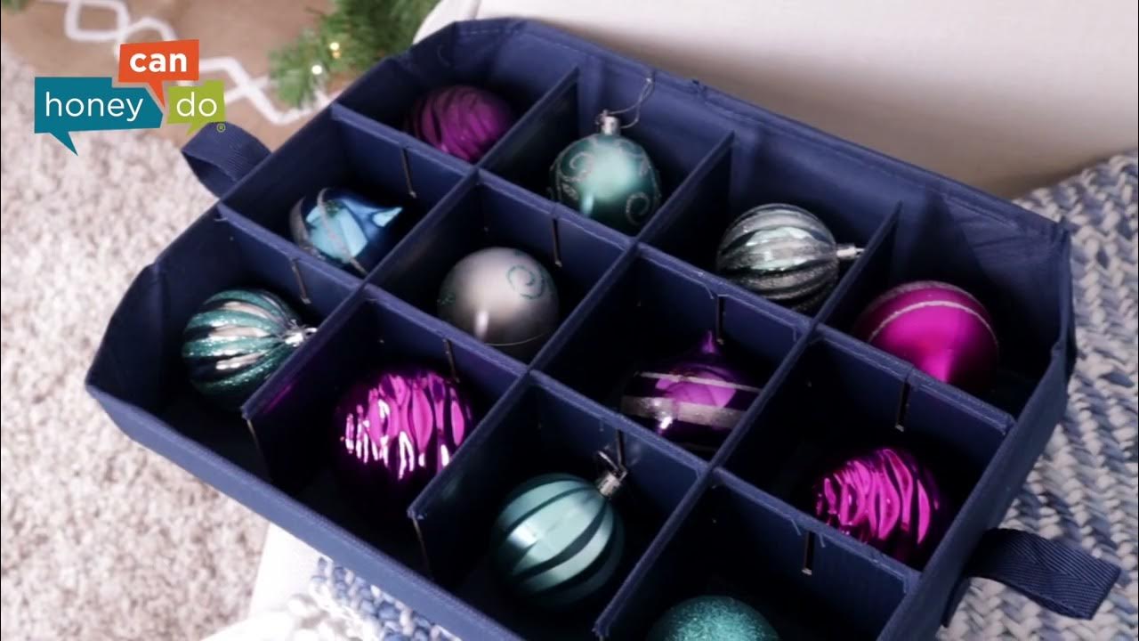 EASY DIY ORNAMENT STORAGE Tote - Budget Friendly Christmas Organizer 