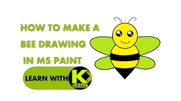 How To Draw a Bee in MS Paint step by step - Learn With KidSAZ
