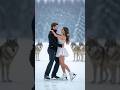 🎶⛸️Stunning #IceSkating Couple Dazzles with Gray #Wolves as Spectators in Snowy Wilderness! #gata ai