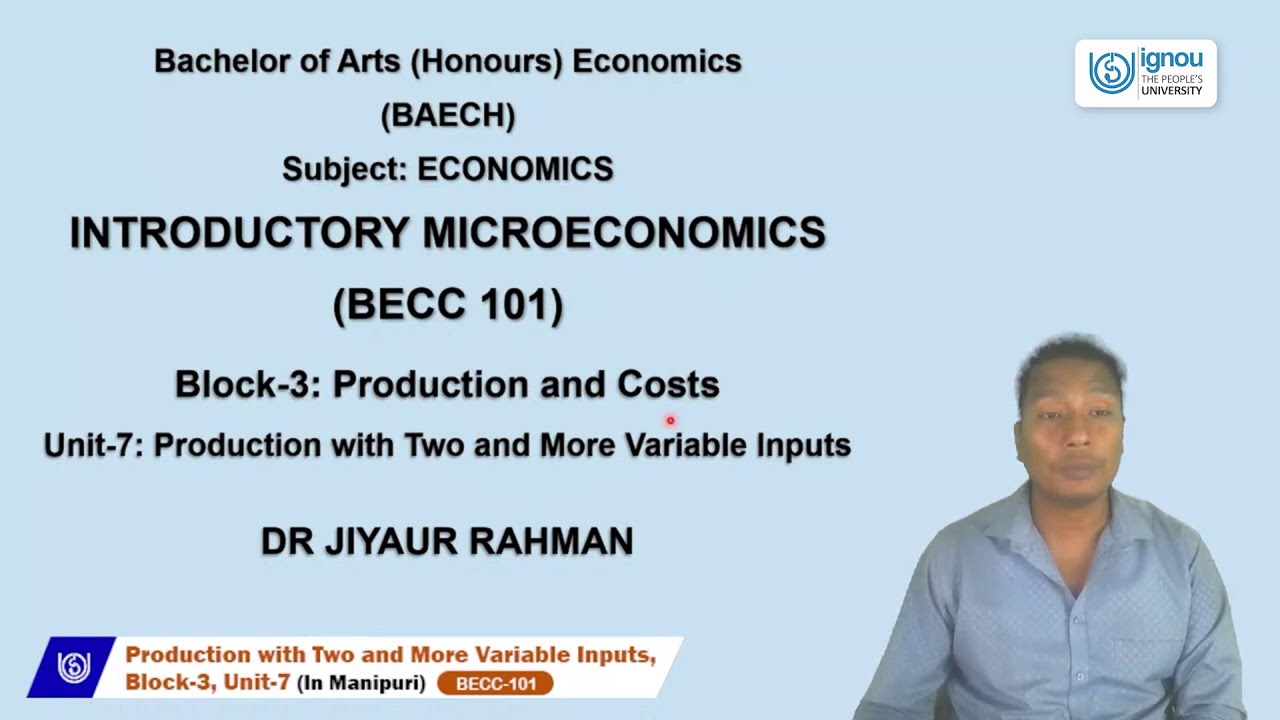 Production with Two and More Variable Inputs