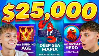 GOING ALL IN WITH $25,000 ON THE NEWEST GAMES! (MAX BET BONUS)