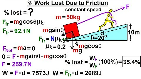 Physics 8.1  Work, Energy, and Power Examples (27 of 27) % Work Lost Due to Friction - DayDayNews