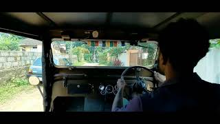 3 minutes of wide angle pov of driving Mahindra CJ 500 D with machine sound