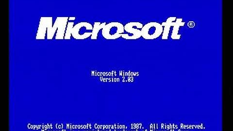 Windows 2.03 running from a floppy disk