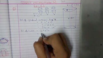 Chapter 13 Exercise 13.3 (Q5) Surface areas and volumes Class 10 Maths NCERT
