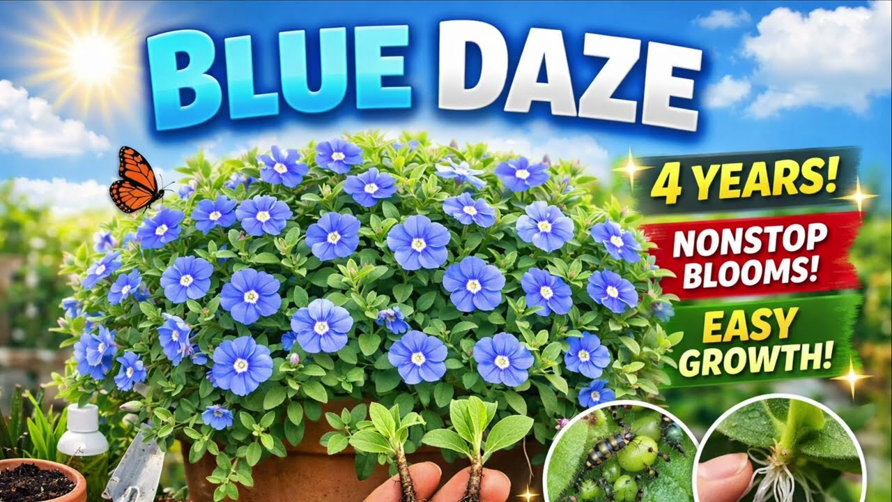 Blue Daze plant Complete care, Rooting updates and Flowering secrets 
