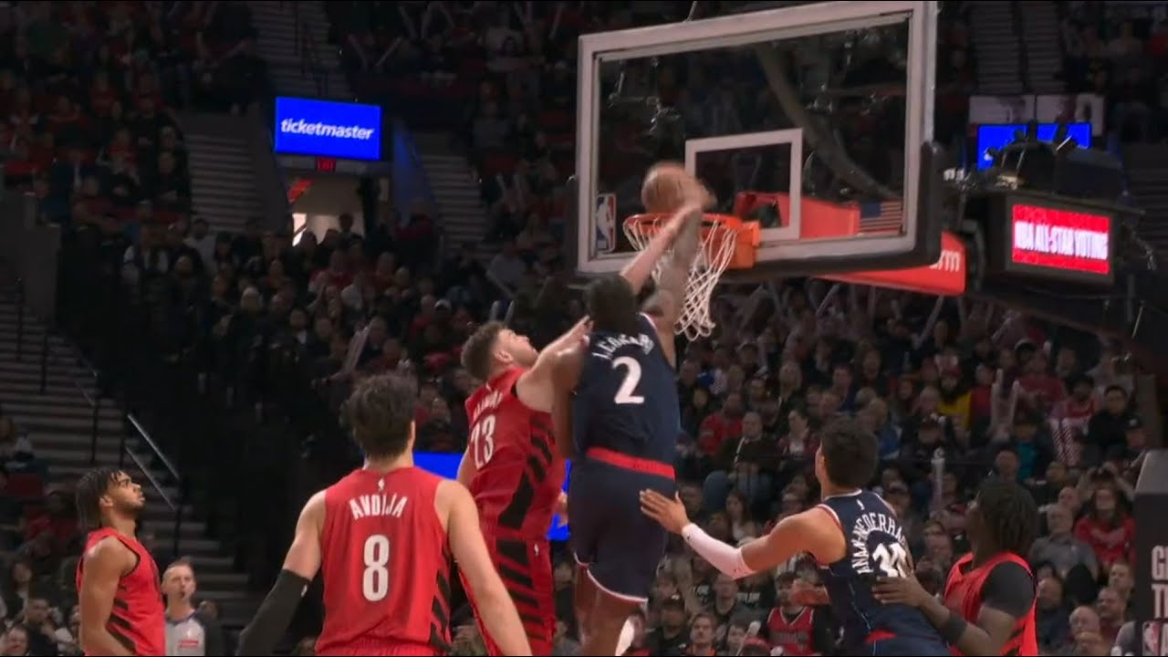 Kawhi Leonard with the absolute vicious poster dunk on Donovan