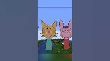 Incredibox Sprunki with Peppa Pig front faces (in Minecraft)
