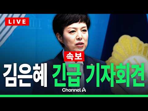 [🔴라이브를 켜라] [속보] 김은혜 의원 현안관련 긴급 기자회견 현장 / 채널A