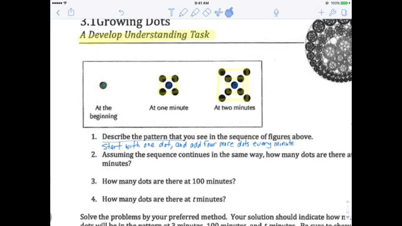 3.1 Growing Dots #1 through #4 - YouTube