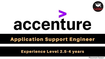Application Support Engineer |  Accenture Recruitment