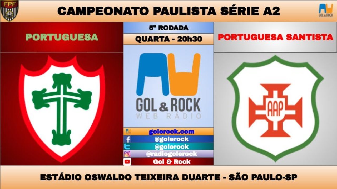 PORTUGUESA x PORTUGUESA SANTISTA AO VIVO NARRAÇÃO PAULISTÃO A2 YouTube PORTUGUESA x PORTUGUESA SANTISTA AO VIVO NARRAÇÃO PAULISTÃO A2 YouTube